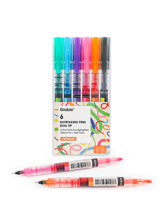 Dual-Tip Notetaking Pens - Vivid Splash