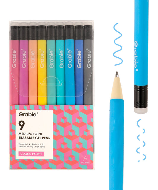 Medium Point Erasable Gel Pen Set - Classic Palette