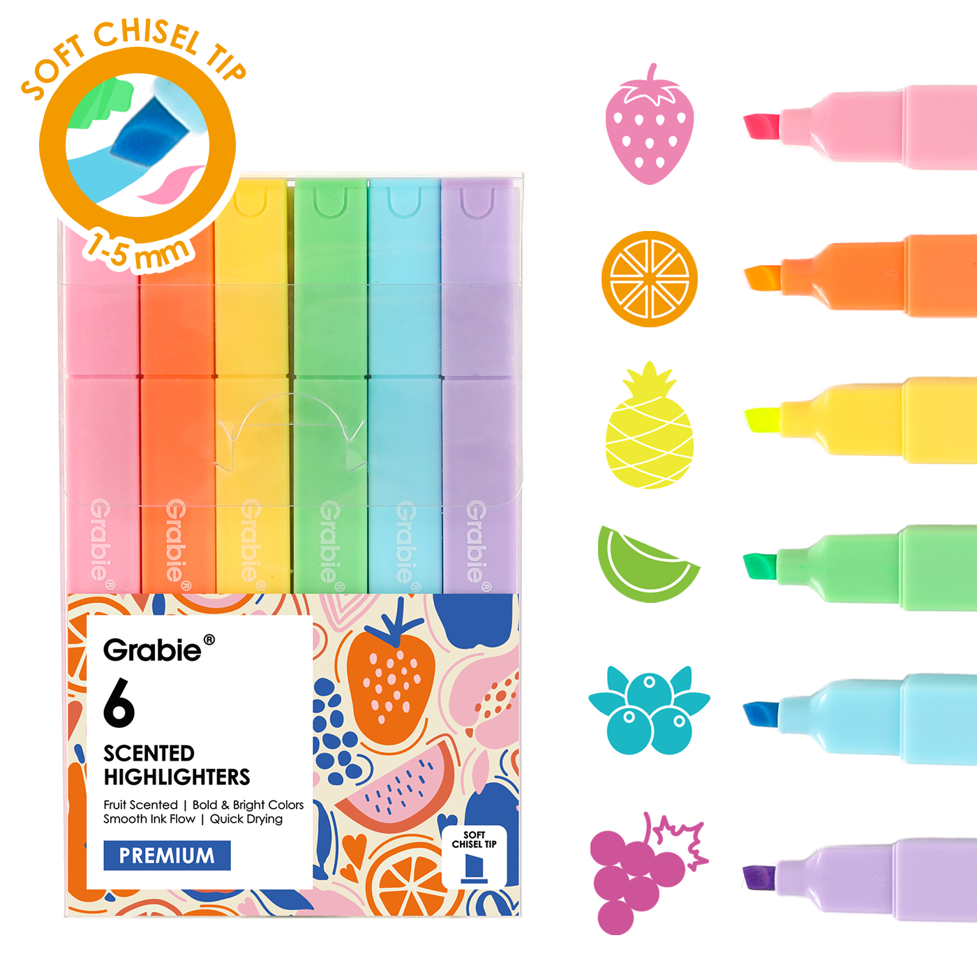 Fruit Scented Highlighter Set of 6