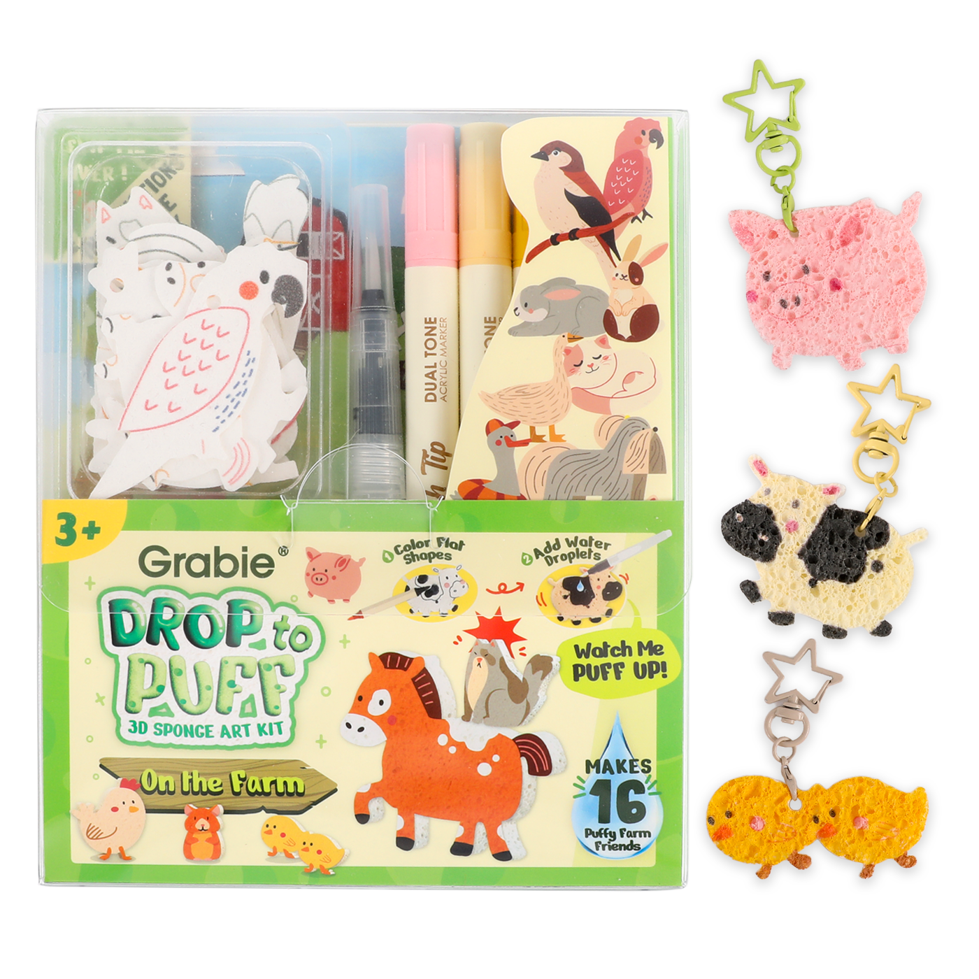 Drop to Puff 3D Sponge Art Kit - On the Farm