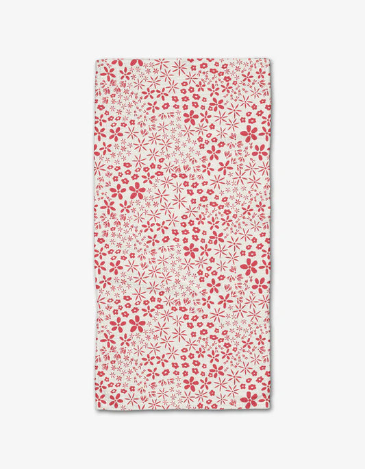 Red Fields of Flowers Bar Towel