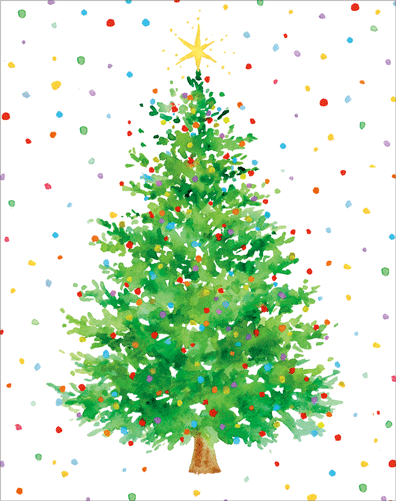Boxed Christmas Cards - Dotted Tree