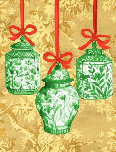 Boxed Christmas Cards - Ginger Jar Ornaments