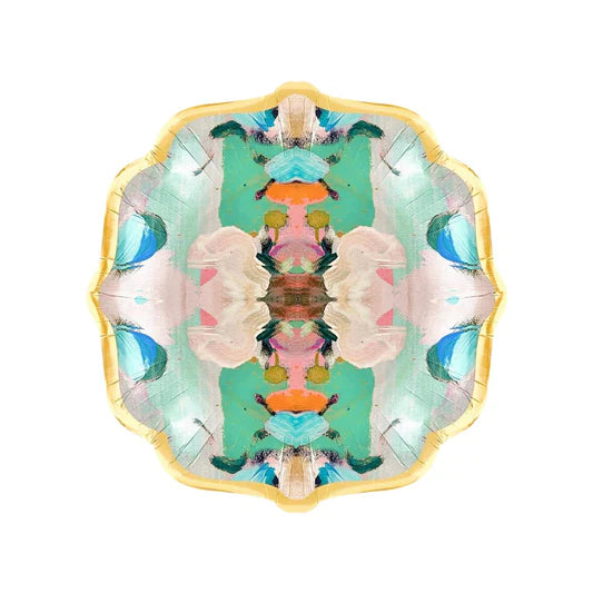Cocktail Plates - Monet's Garden Green