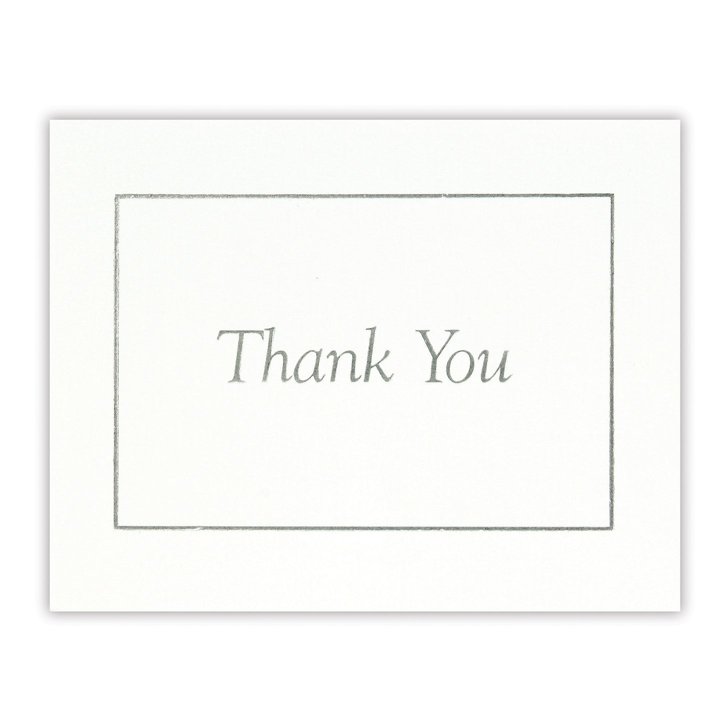 Thank You Notes - Silver on White