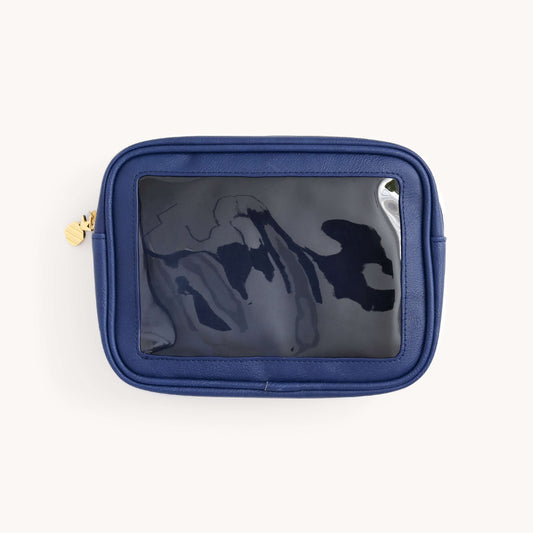 Leatherette Travel Bag - Navy