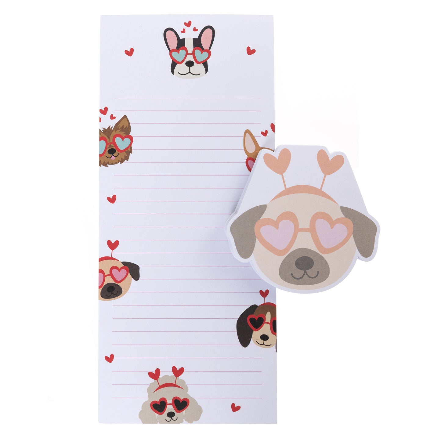 Dogs with Hearts Magnetic Notepad