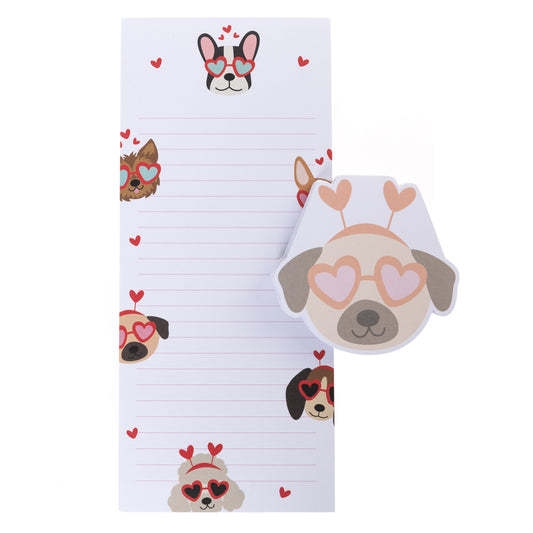 Dogs with Hearts Magnetic Notepad