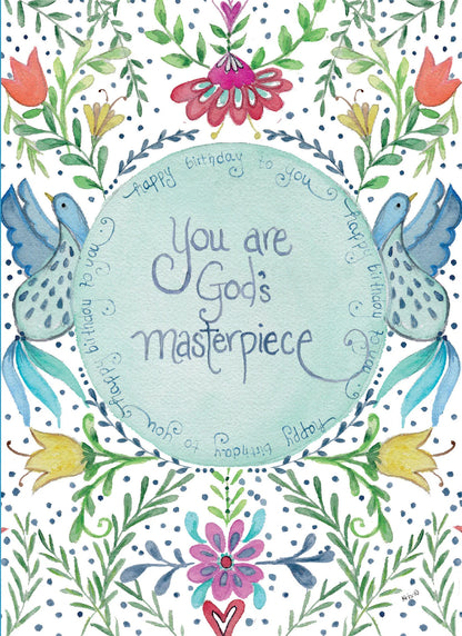God's Masterpiece Birthday Greeting Card
