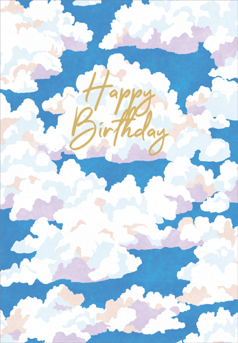 Birthday Card - Blue Skies Foil