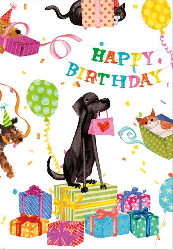 Birthday Card - Happy Birthday Pets