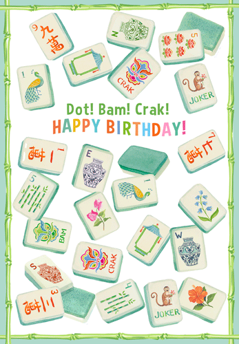 Birthday Card - Mahjong Birthday