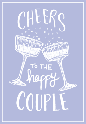 Engagement Card - Cheers To The Happy Couple