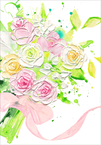 Wedding Card - Wedding Bouquet