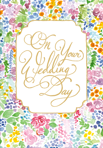 Wedding Card - Wedding Day Floral Foil