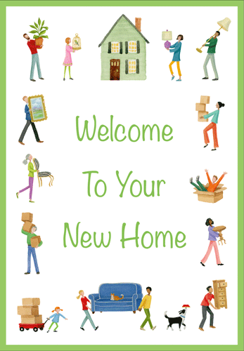 New Home Card - Moving People