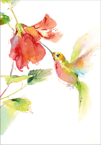 Sympathy Card - Hummingbird