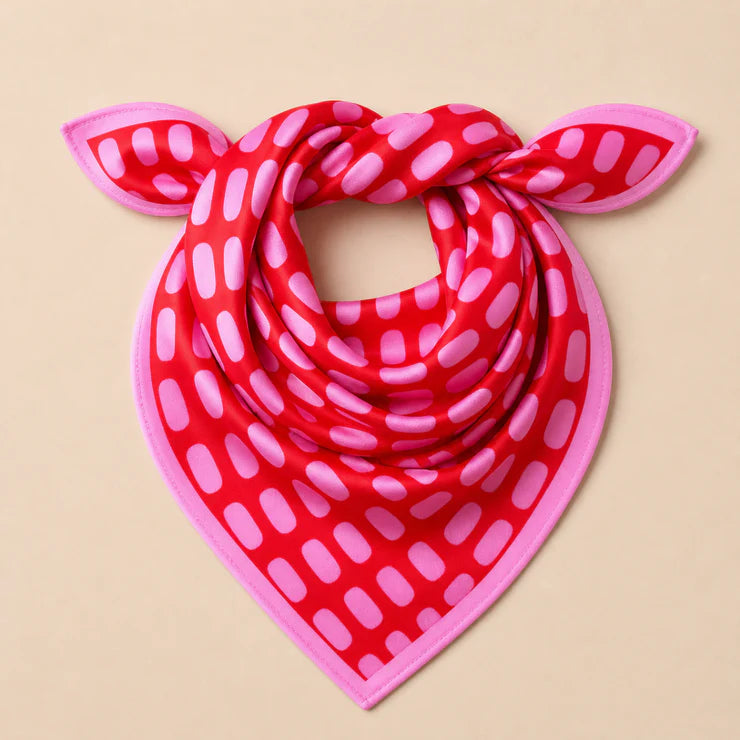Silk Scarf - Pink and Red Confetti