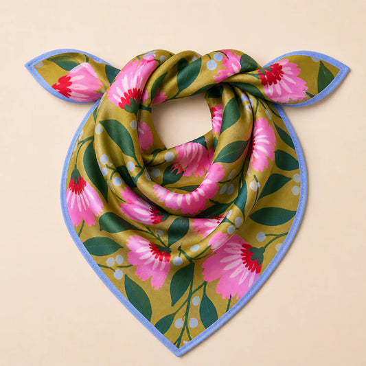 Silk Scarf - Floral Vine