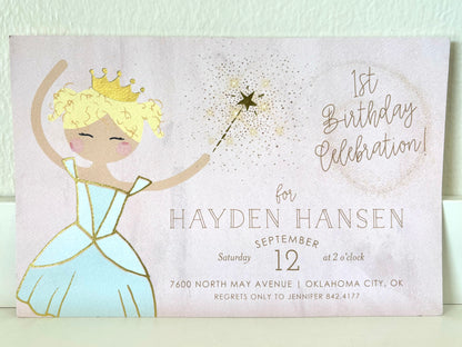 Fairy Princess Foil Invitation - 10 CT