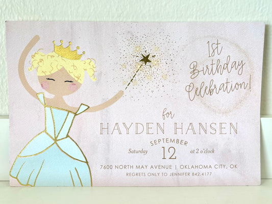 Fairy Princess Foil Invitation - 10 CT