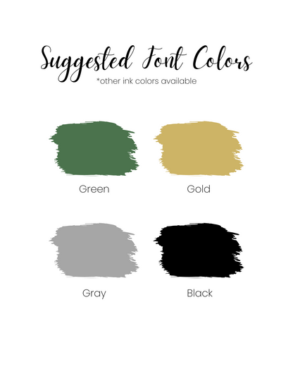 Green Stripe & Gold Foil Invitation - 10CT