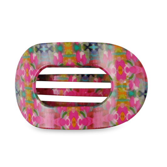 Flat Round Hair Clip - Large - Fuchsia Dream