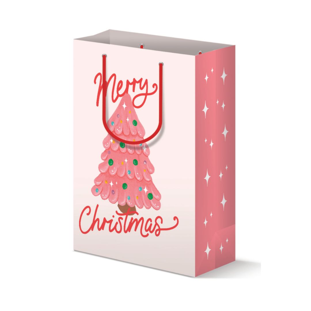 Gift Bag - Pink Christmas Tree