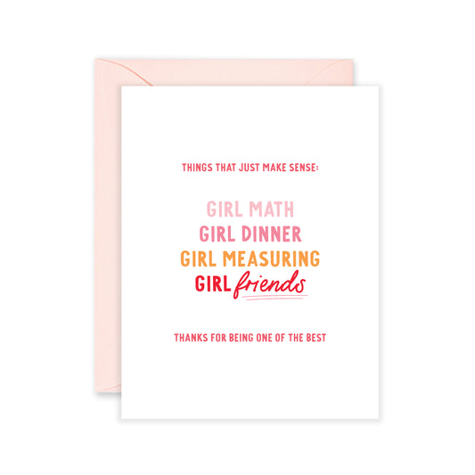 Greeting Card - Things That Just Make Sense Friendship