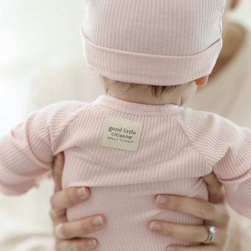 Zip Fit & Beanie Set 0-3 months - Blush