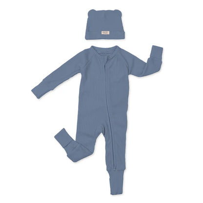 Zip Fit & Beanie Set 0-3 months - Rain