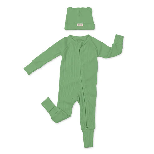 Zip Fit & Beanie Set 0-3 months - Sea Foam