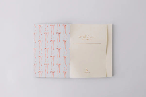 Antique Bows Softcover Notebook - Parisian Blue
