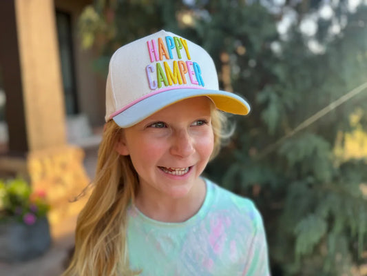 Tween Baseball Hat - Happy Camper