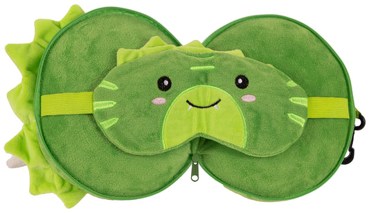 Plush Pillow with Eye Mask - Dragon
