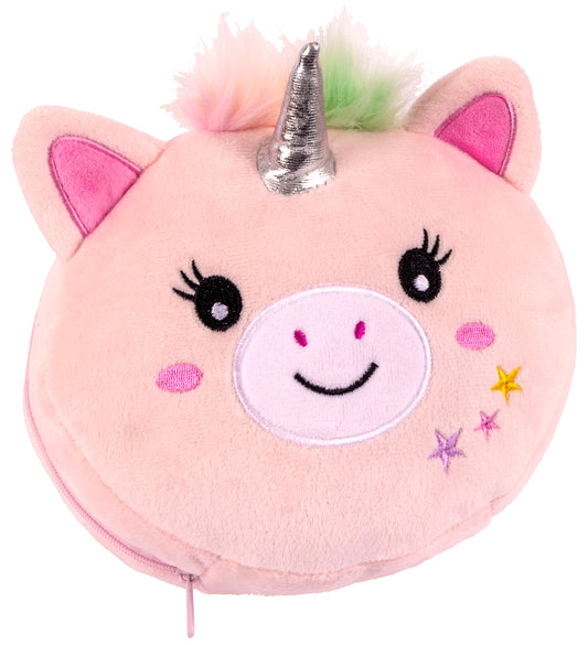 Plush Pillow with Eye Mask - Unicorn