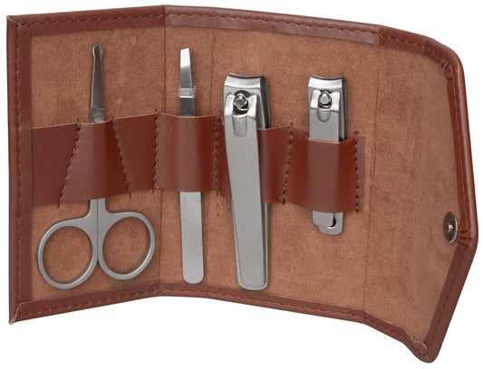 Manicure Set - Saddle Leather