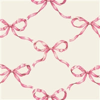 Cocktail Napkin - Pink Bow Lattice