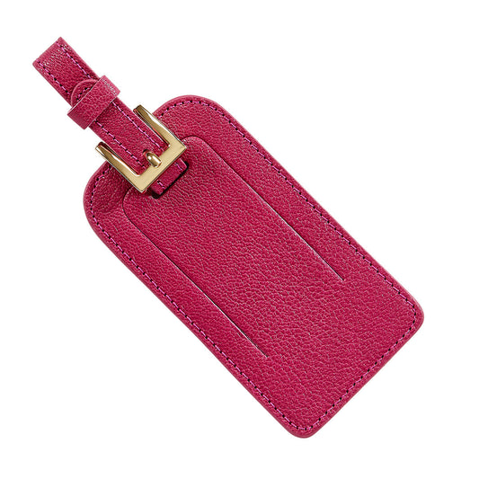 Luggage Tag - Azalea Goatskin