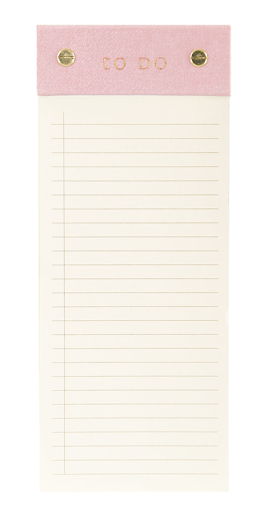 Blush Fabric-Bound Desktop Notepad