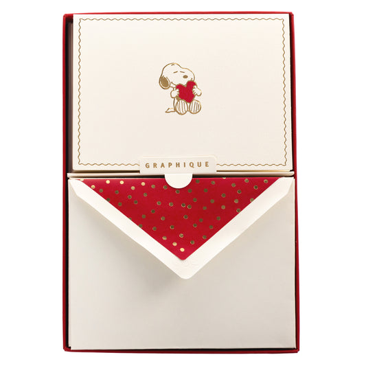 Luxe Boxed Cards - Peanuts Heart