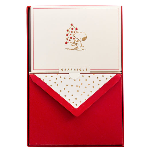 Luxe Boxed Cards - Peanuts Tree