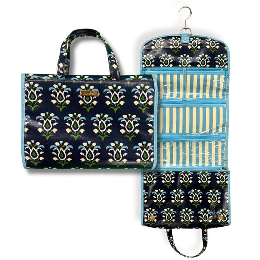 Hanging Travel Case - Rosemary Indigo