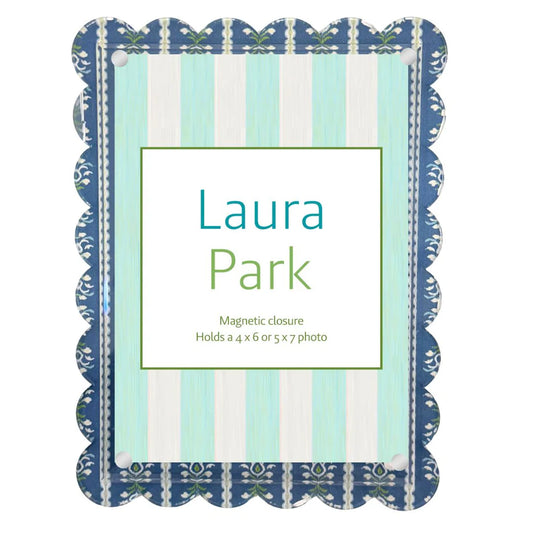 Acrylic Picture Frame - Rosemary Stripe Indigo