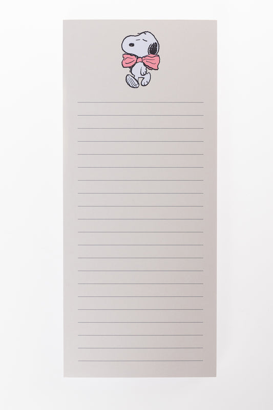 Snoopy Pink Bowtie Magnetic Notepad