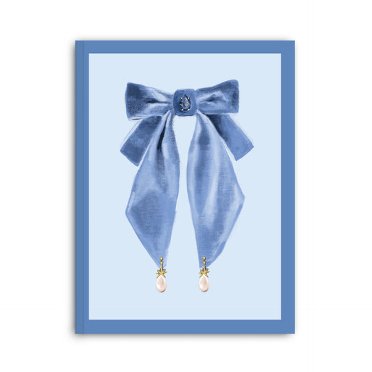 Antique Bows Softcover Notebook - Parisian Blue