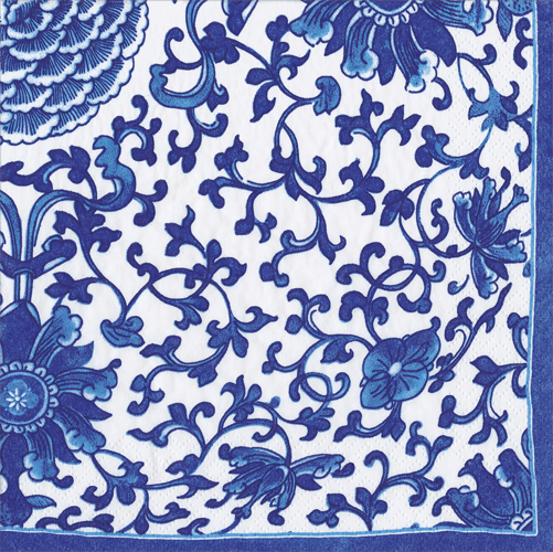 Dinner Napkin - Indigo Garden Blue/White