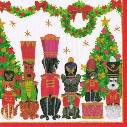 Cocktail Napkins - Toy Soldier Pets