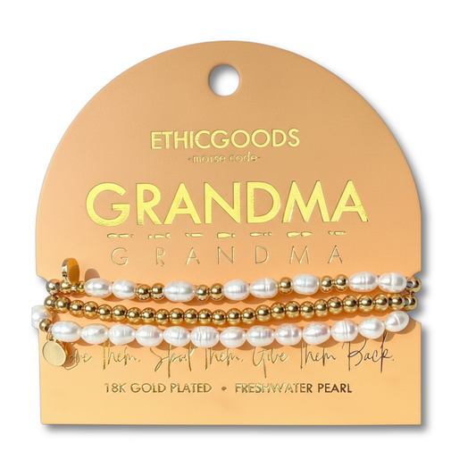 Morse Code Bracelet Stacking Set - Grandma
