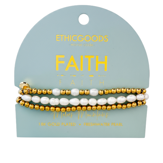 Morse Code Bracelet Stacking Set - Faith